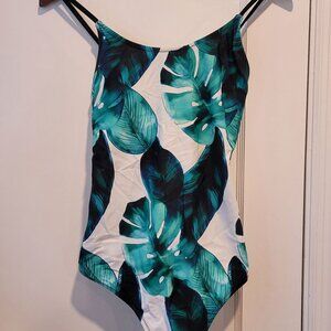 BRAND NEW BATHING SUIT: Palm Leaf Motif